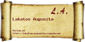 Lakatos Auguszta névjegykártya