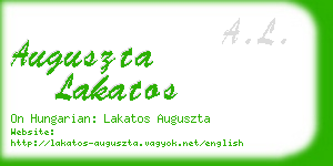 auguszta lakatos business card